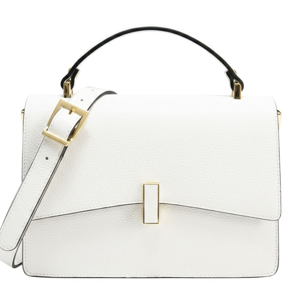 Flaminia Structured Italian Cow Leather Handbag - Leather Italiano