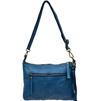 Norevia Woven Washed Cow Leather Crossbody Bag