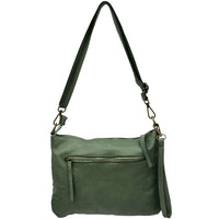 Norevia Woven Washed Cow Leather Crossbody Bag