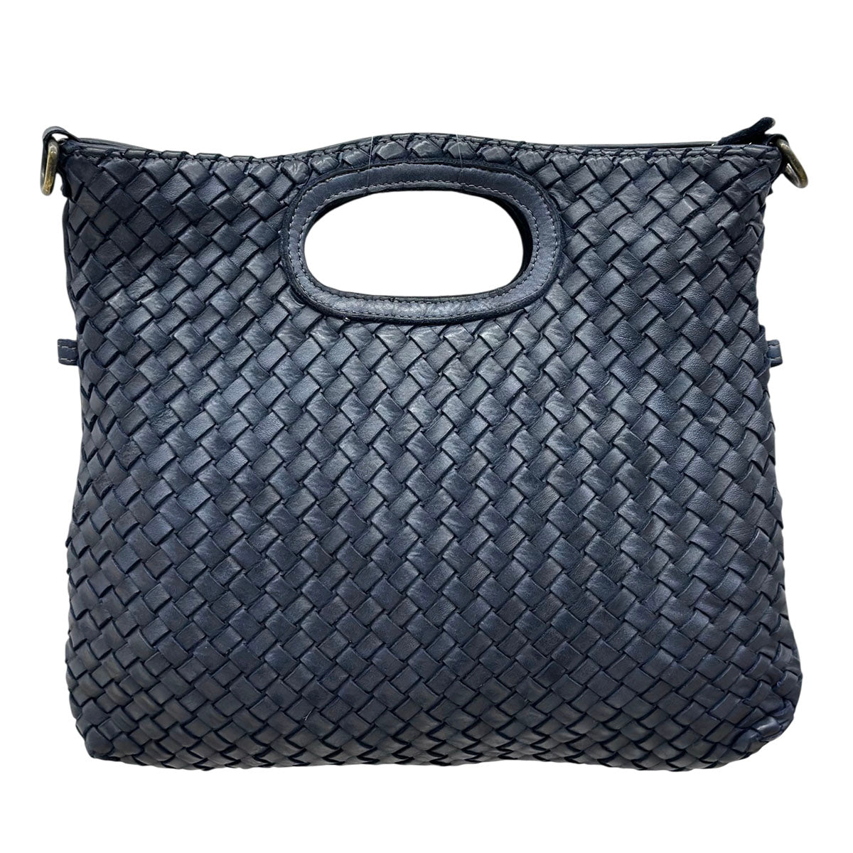 Calista Convertible Woven Italian Leather Bag