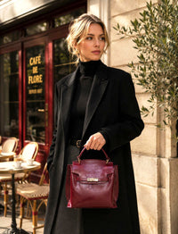Adelasia Hand-Dyed Italian Leather Top Handle Bag - Leather Italiano