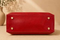 Adelasia Hand-Dyed Italian Leather Top Handle Bag - Leather Italiano