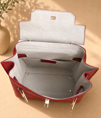 Adelasia Hand-Dyed Italian Leather Top Handle Bag - Leather Italiano