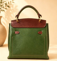 Adelasia Hand-Dyed Italian Leather Top Handle Bag - Leather Italiano