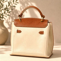 Adelasia Hand-Dyed Italian Leather Top Handle Bag - Leather Italiano