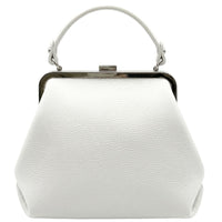 Adelina Cow Leather Frame Handbag - Leather Italiano