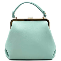 Adelina Cow Leather Frame Handbag - Leather Italiano