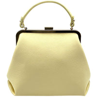 Adelina Cow Leather Frame Handbag - Leather Italiano