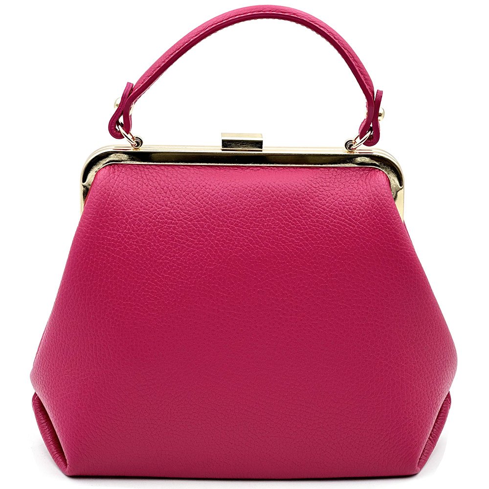 Adelina Cow Leather Frame Handbag - Leather Italiano
