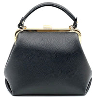 Adelina Cow Leather Frame Handbag - Leather Italiano