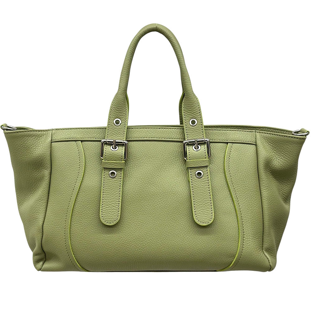 Adelvira Large Italian Cow Leather Tote Bag - Leather Italiano