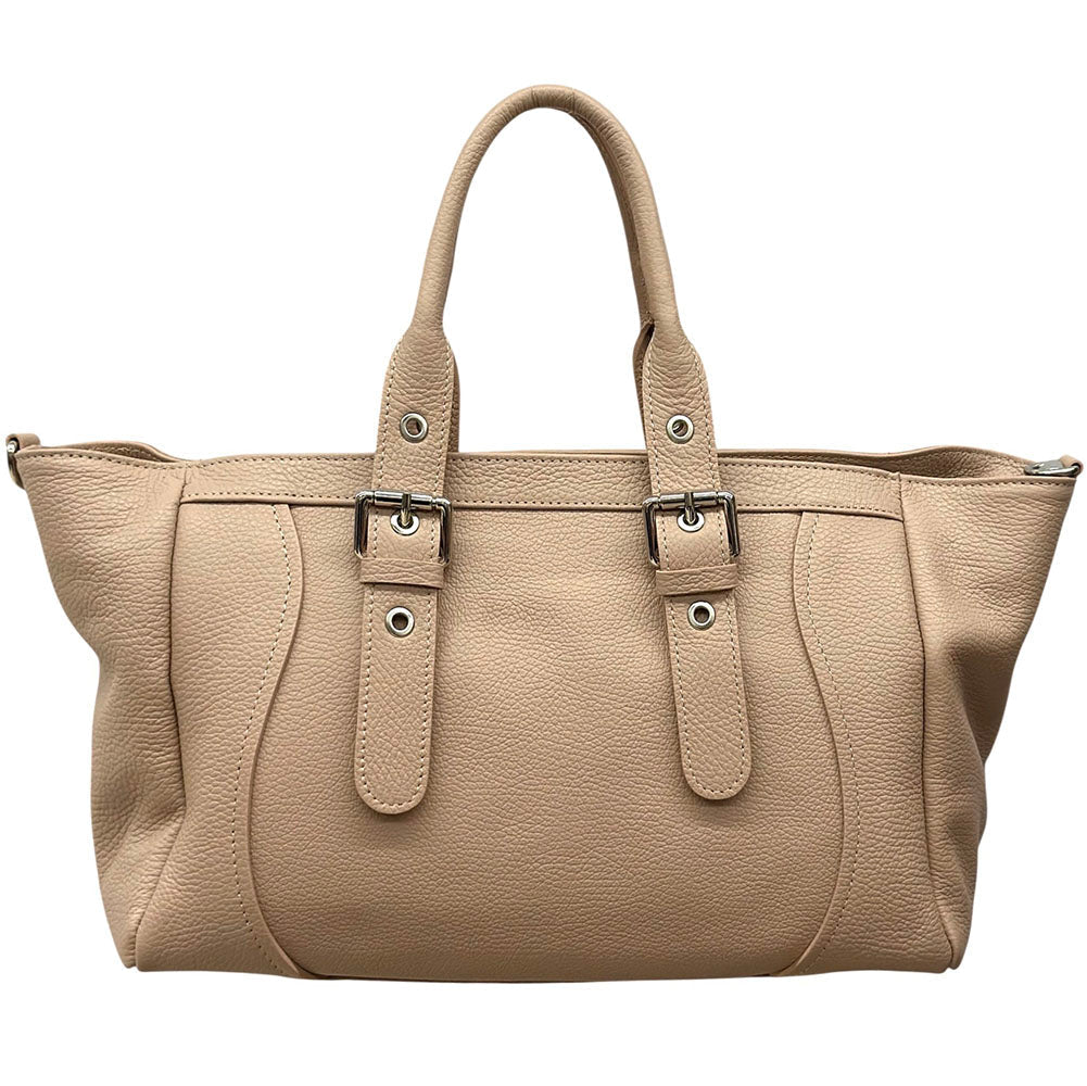 Adelvira Large Italian Cow Leather Tote Bag - Leather Italiano