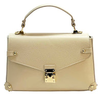 Adriana Italian Leather Structured Handbag - Leather Italiano