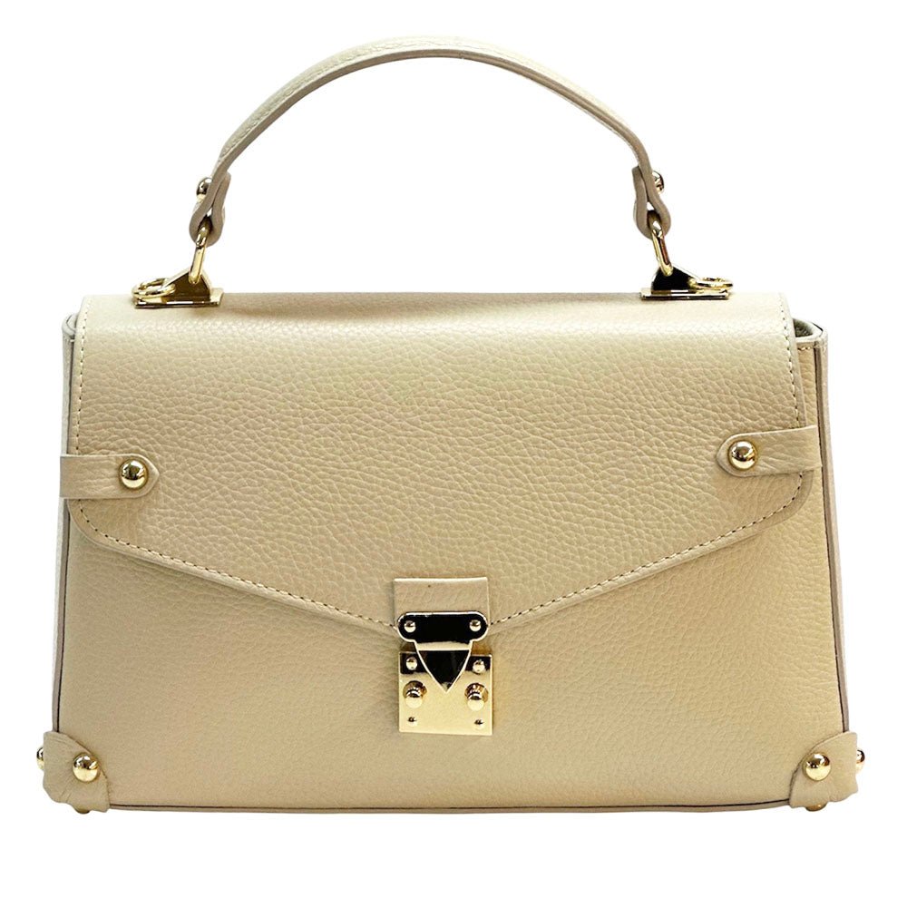 Adriana Italian Leather Structured Handbag - Leather Italiano