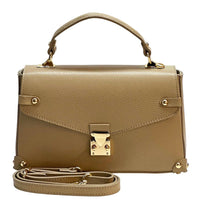 Adriana Italian Leather Structured Handbag - Leather Italiano