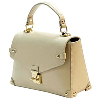 Adriana Italian Leather Structured Handbag - Leather Italiano