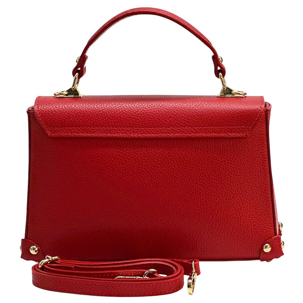 Adriana Italian Leather Structured Handbag - Leather Italiano