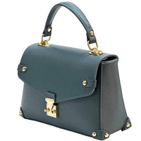 Adriana Italian Leather Structured Handbag - Leather Italiano