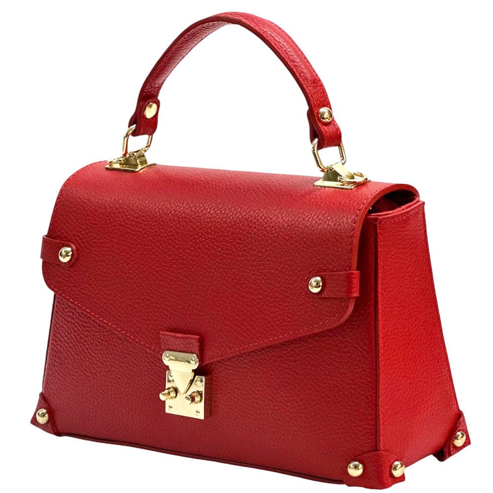 Adriana Italian Leather Structured Handbag - Leather Italiano