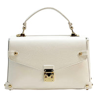 Adriana Italian Leather Structured Handbag - Leather Italiano