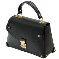 Adriana Italian Leather Structured Handbag - Leather Italiano