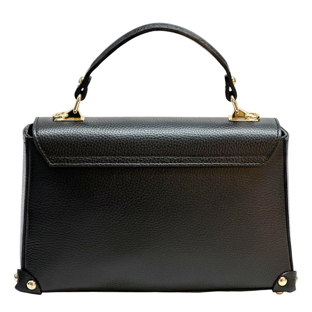 Adriana Italian Leather Structured Handbag - Leather Italiano