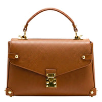Adriana Italian Leather Structured Handbag - Leather Italiano