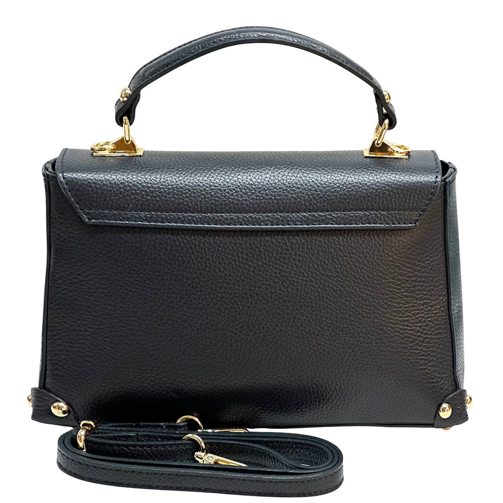 Adriana Italian Leather Structured Handbag - Leather Italiano