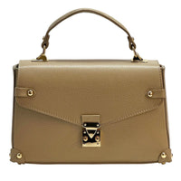 Adriana Italian Leather Structured Handbag - Leather Italiano