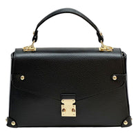 Adriana Italian Leather Structured Handbag - Leather Italiano