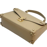 Adriana Italian Leather Structured Handbag - Leather Italiano