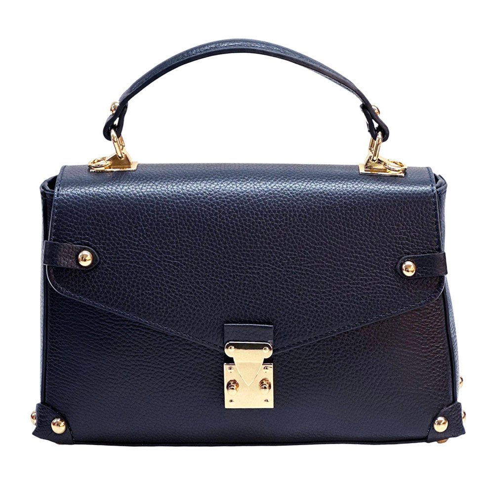 Adriana Italian Leather Structured Handbag - Leather Italiano