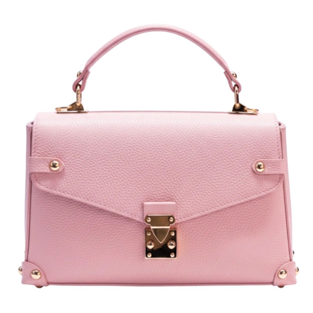 Adriana Italian Leather Structured Handbag - Leather Italiano