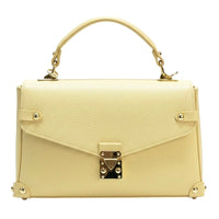 Adriana Italian Leather Structured Handbag - Leather Italiano