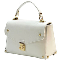 Adriana Italian Leather Structured Handbag - Leather Italiano
