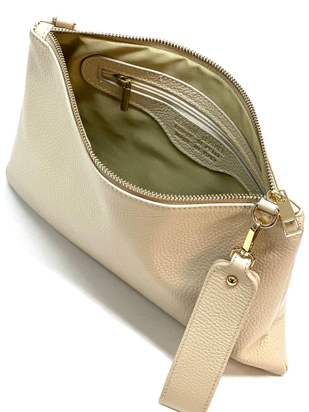 Alba Italian Leather Pochette - Leather Italiano
