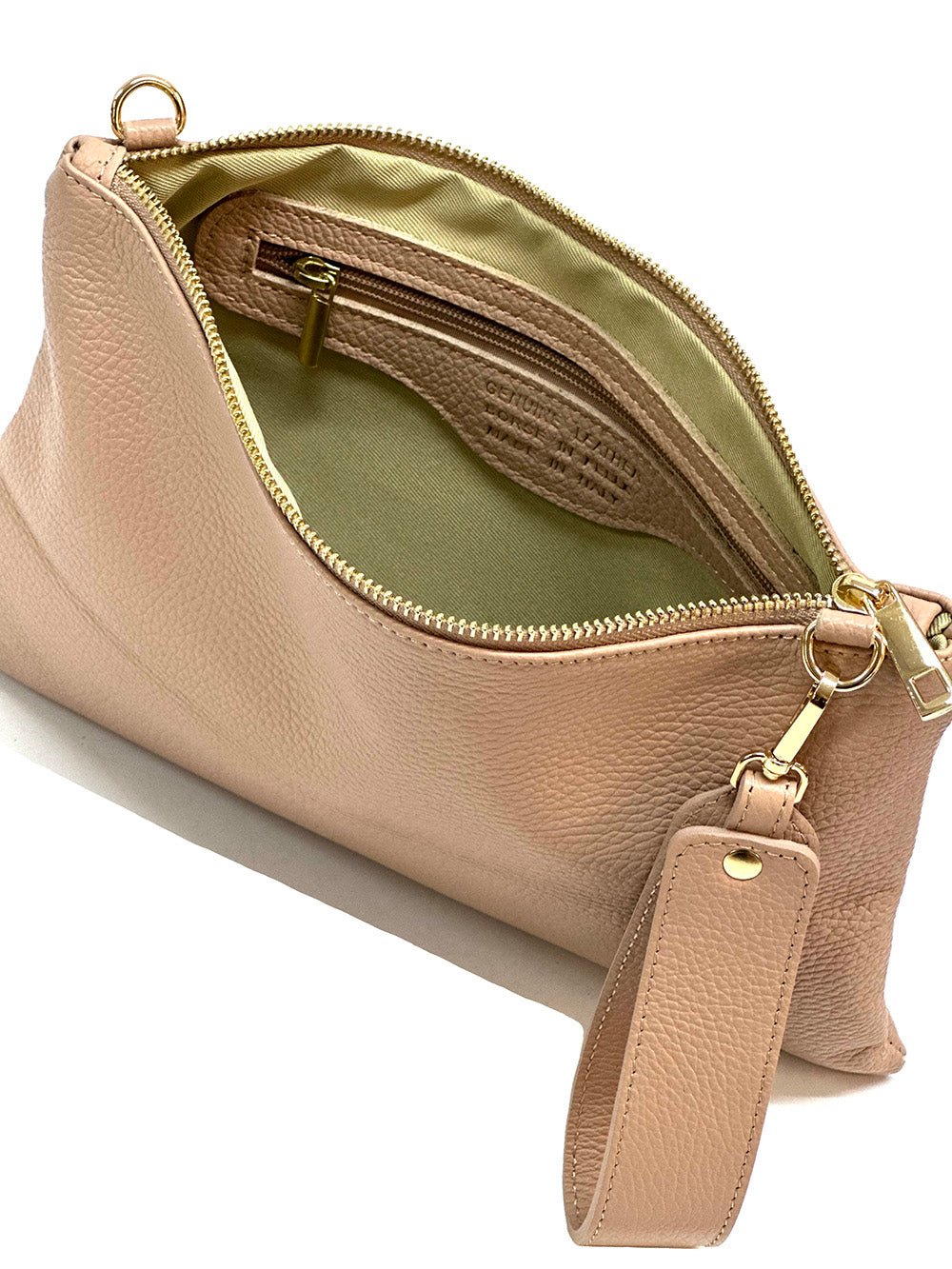 Alba Italian Leather Pochette - Leather Italiano