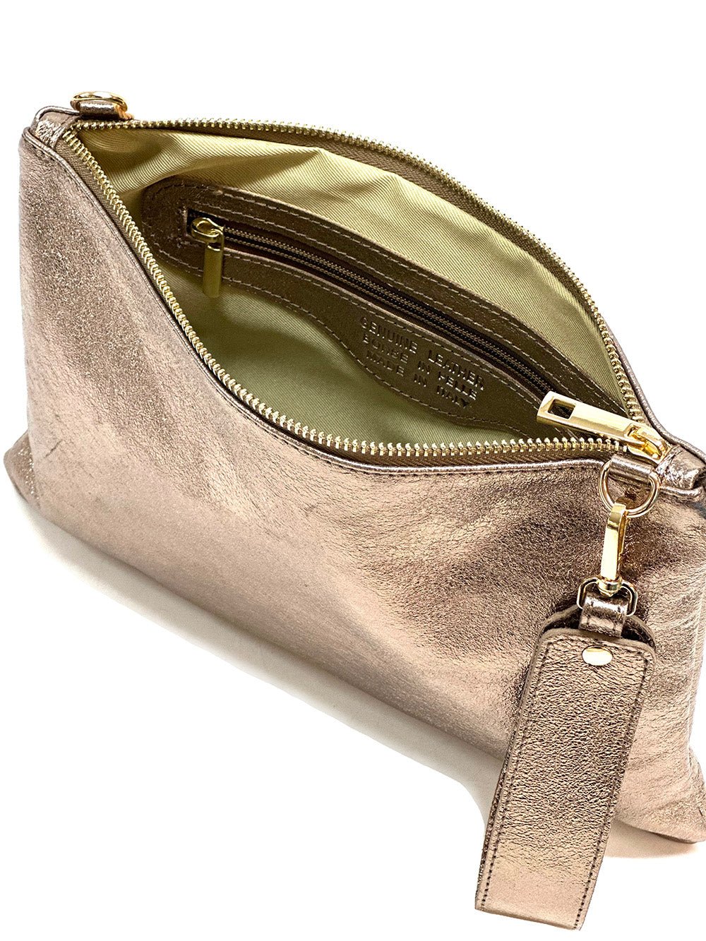 Alba Italian Leather Pochette - Leather Italiano