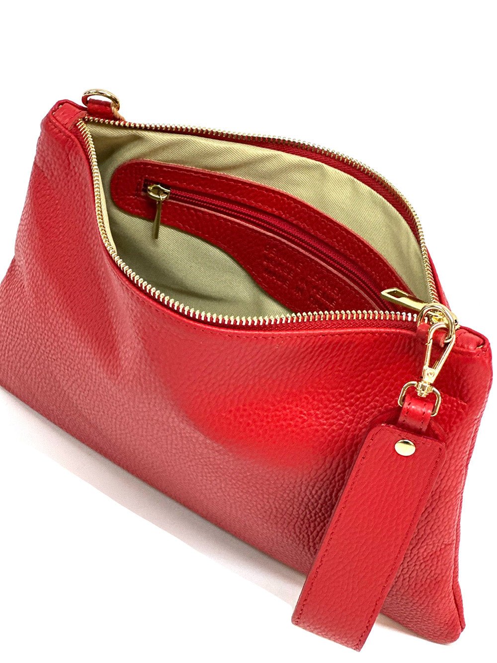 Alba Italian Leather Pochette - Leather Italiano