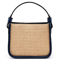 Alice Raffia & Leather Top Handle Bag - Leather Italiano