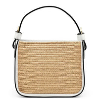 Alice Raffia & Leather Top Handle Bag - Leather Italiano
