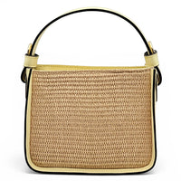 Alice Raffia & Leather Top Handle Bag - Leather Italiano
