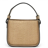 Alice Raffia & Leather Top Handle Bag - Leather Italiano