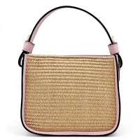 Alice Raffia & Leather Top Handle Bag - Leather Italiano