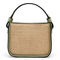 Alice Raffia & Leather Top Handle Bag - Leather Italiano