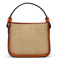 Alice Raffia & Leather Top Handle Bag - Leather Italiano