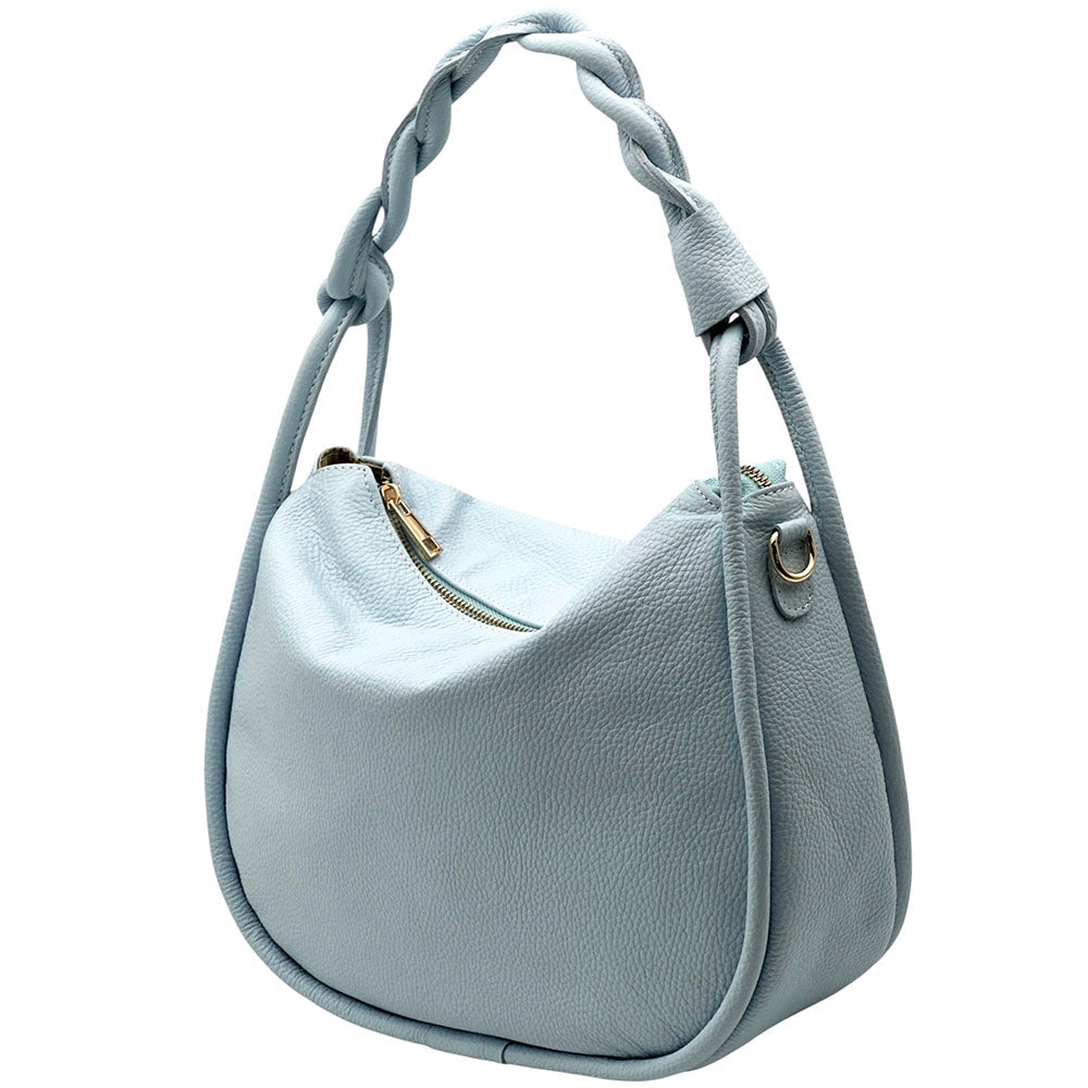 Alina Italian Leather Hobo Bag - Leather Italiano