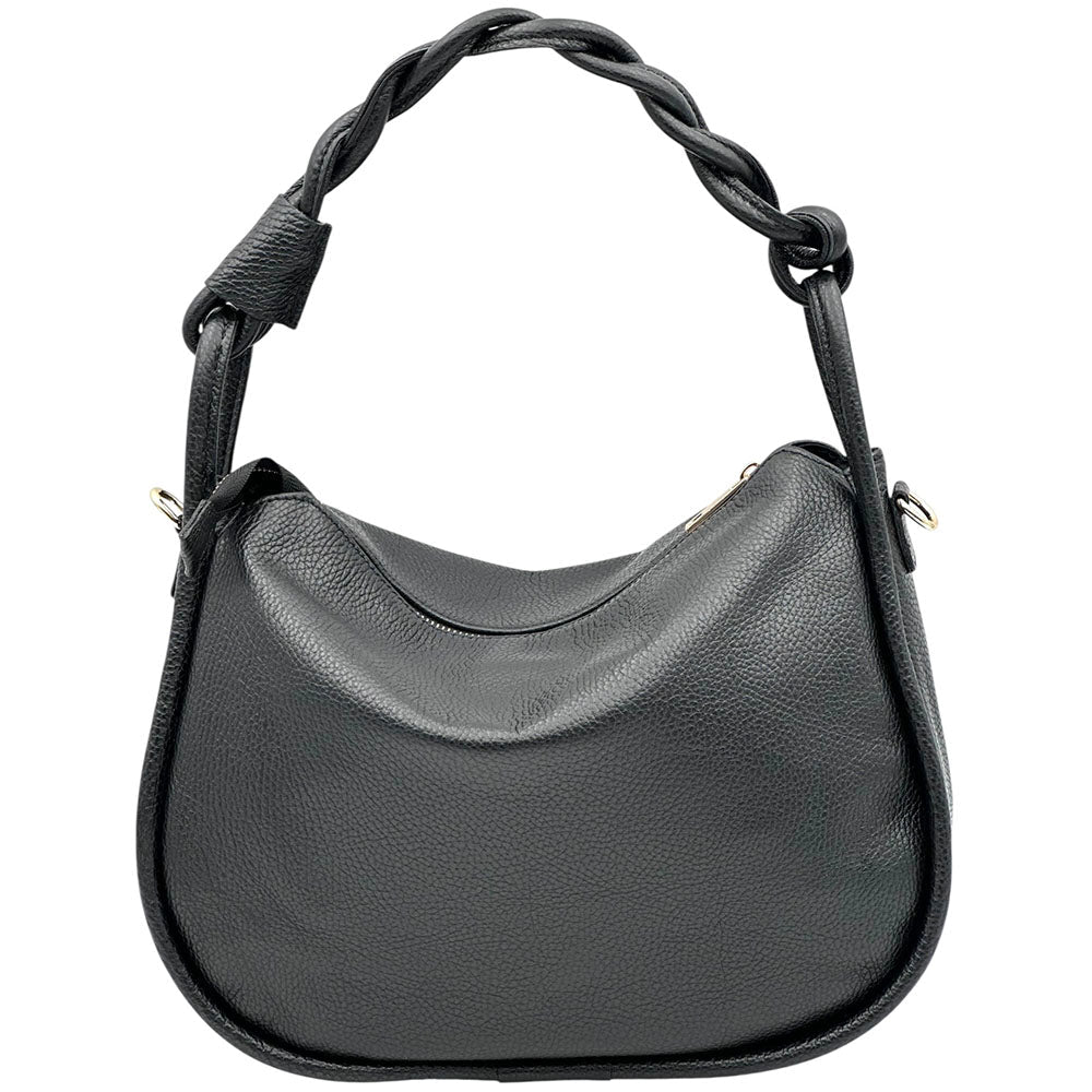 Alina Italian Leather Hobo Bag - Leather Italiano