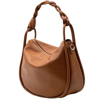 Alina Italian Leather Hobo Bag - Leather Italiano
