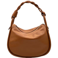 Alina Italian Leather Hobo Bag - Leather Italiano